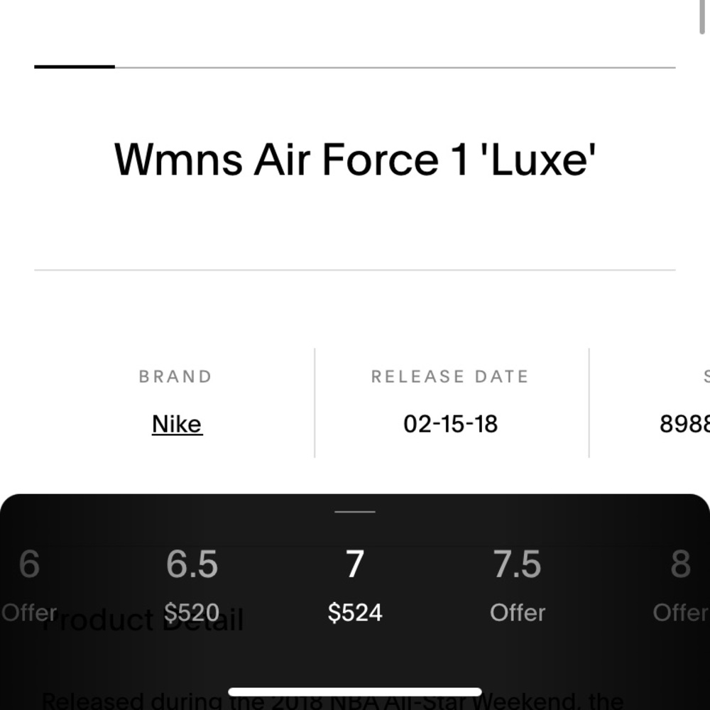 Women’s Air Force 1s “Luxe” Size 7 - Picture 11 of 11